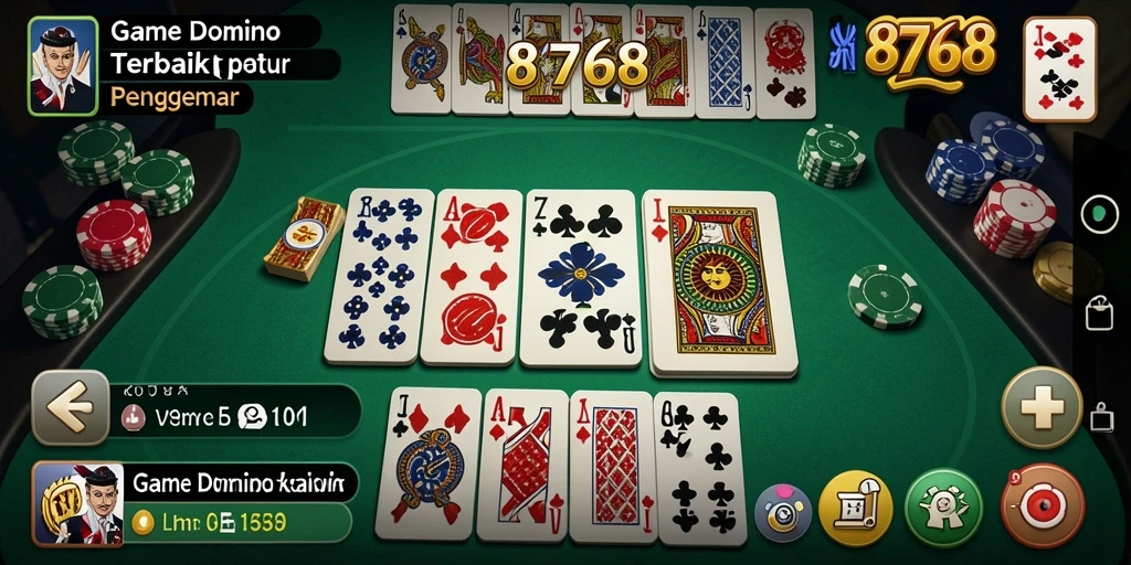 Tampilan seru gameplay Domino di 8768.