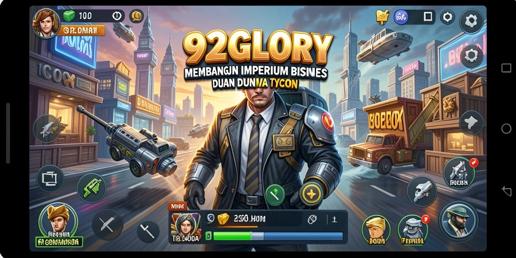 Screenshot utama 92GLORY menampilkan gameplay Tycoon yang mendebarkan.