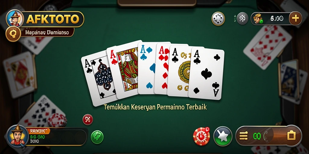 Gameplay seru Domino di AFKTOTO dengan tampilan menarik.