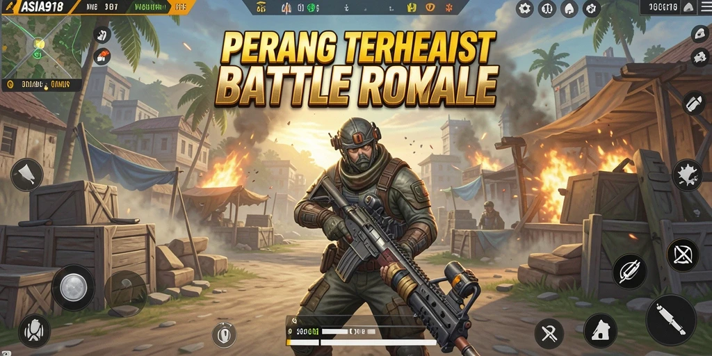 Tangkapan layar permainan ASIA918 yang menampilkan aksi Battle Royale yang seru.
