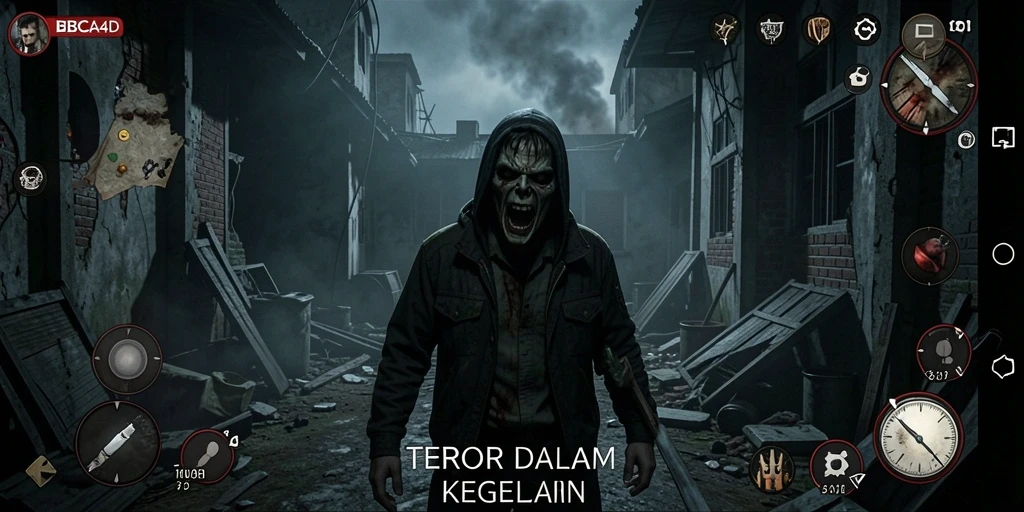 Tampilan gameplay <strong>BBCA4D</strong> yang menyeramkan dan mencekam.