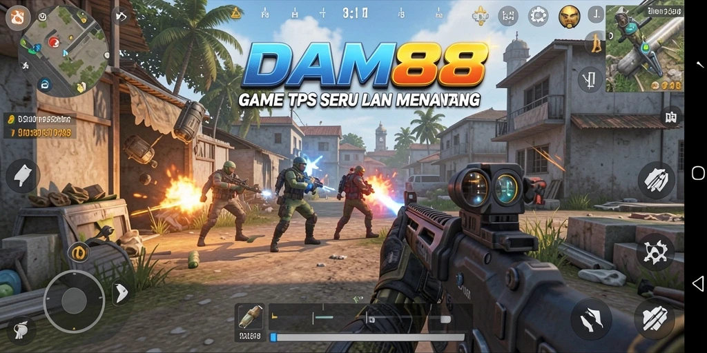 Screenshot gameplay DAM88: aksi seru dalam pertempuran TPS.