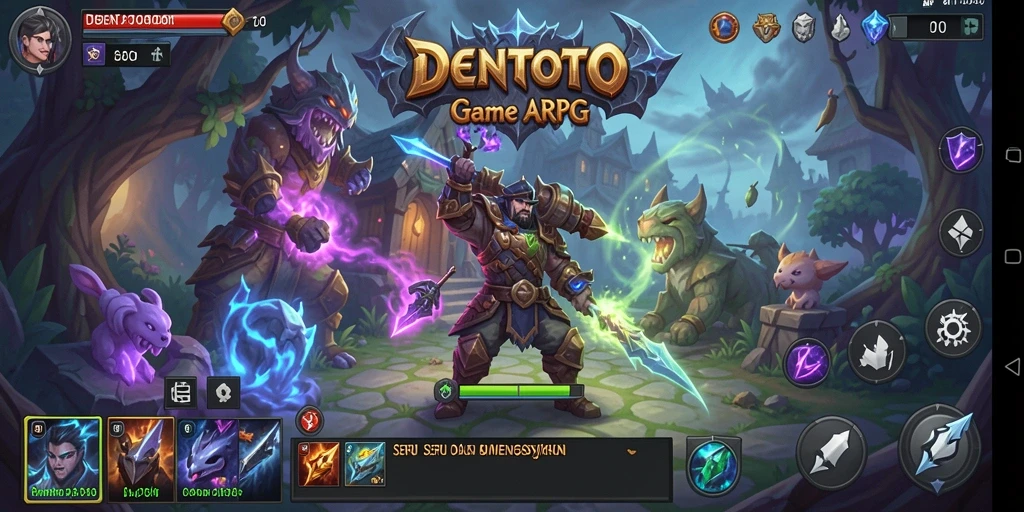 Gameplay DENTOTO yang menegangkan dalam petualangan ARPG.