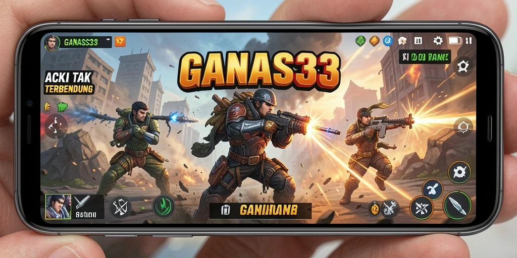 Screenshot gameplay yang menampilkan aksi seru dan mendebarkan di GANAS33.