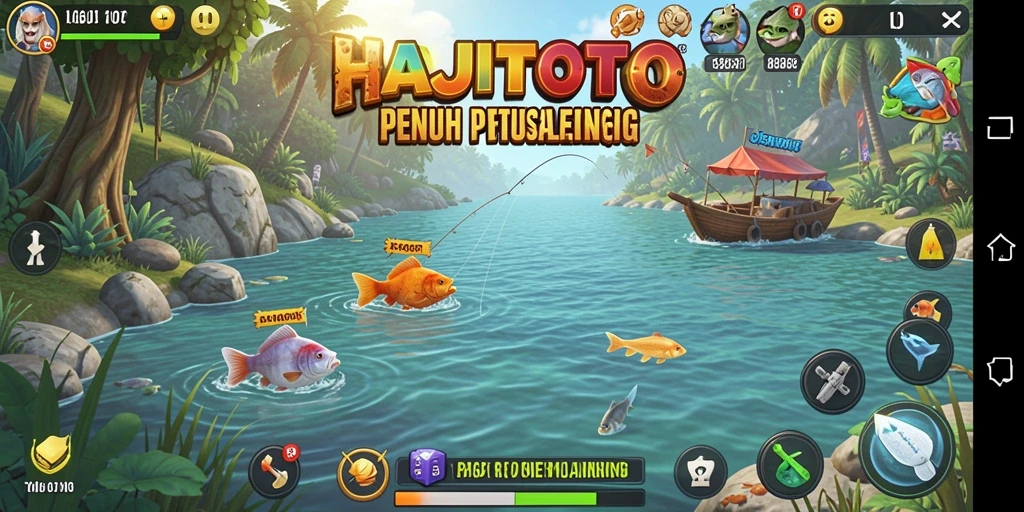 Tampilan gameplay HAJITOTO dengan pengalaman memancing yang seru.