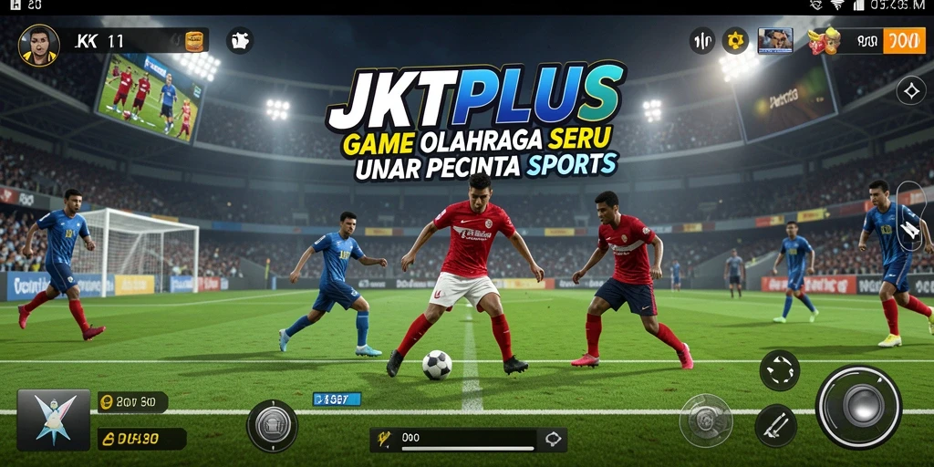 Tampilan dinamis gameplay olahraga JKTPLUS yang menarik.