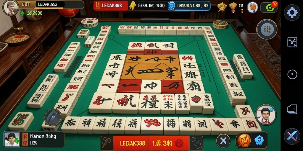 Tampilan menarik dari gameplay Mahjong di LEDAK388.