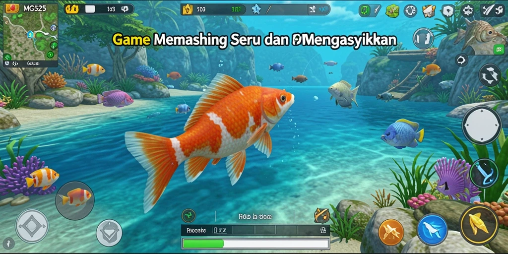 Tangkapan ikan yang seru dalam gameplay MG525 dengan grafis memukau.