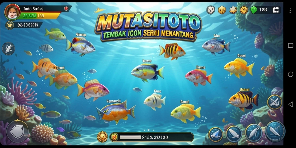 Screenshot gameplay seru dari game Tembak Ikan MUTASITOTO.