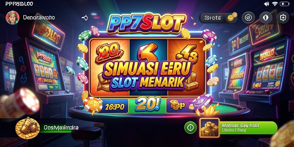 Tampilan gameplay menarik dari PP7SLOT dengan berbagai mesin slot.
