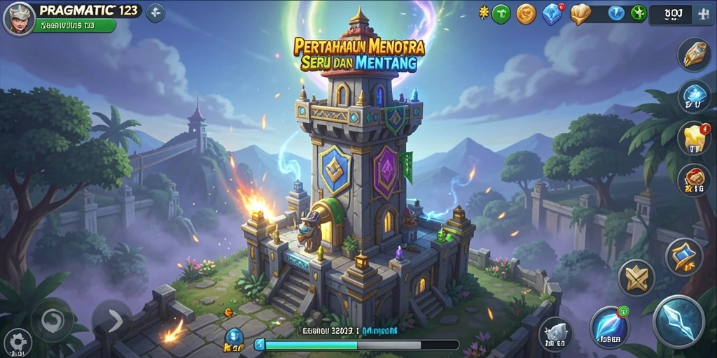 Screenshot gameplay PRAGMATIC123 yang menegangkan dan penuh strategi Tower Defense.