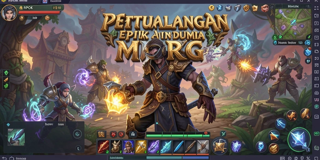 Tampilan gameplay RPOK yang menampilkan aksi petualangan MMORPG.