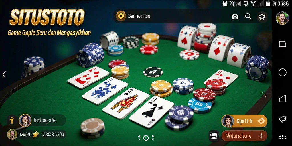 Screenshot gameplay Gaple di SITUSTOTO yang menyenangkan dan interaktif.